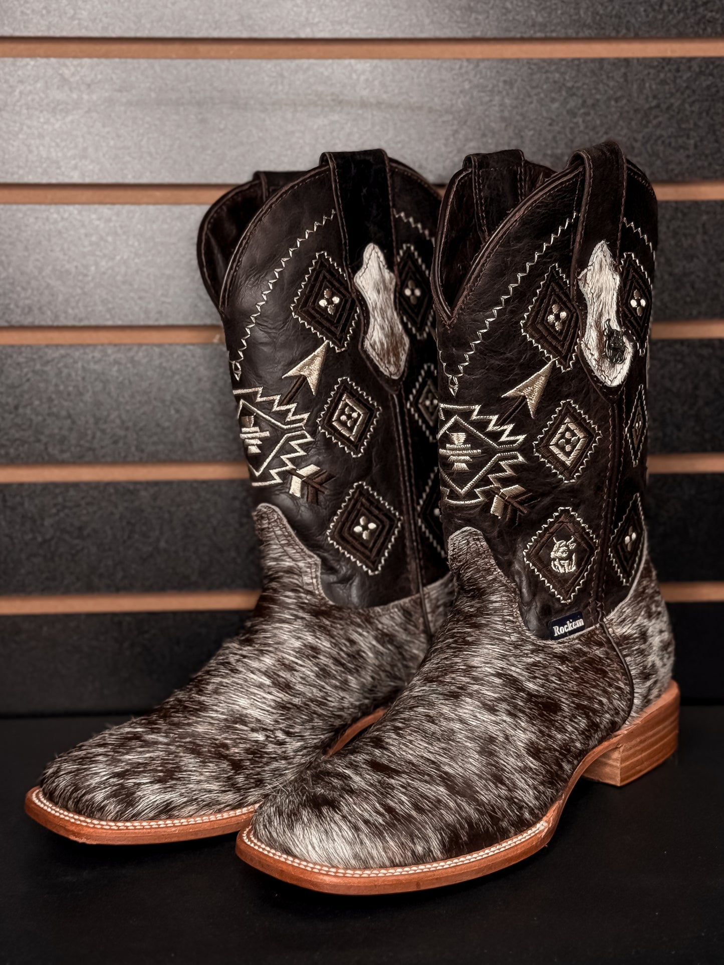 Men's Square Toe Cowhide Boot- Sz. 6