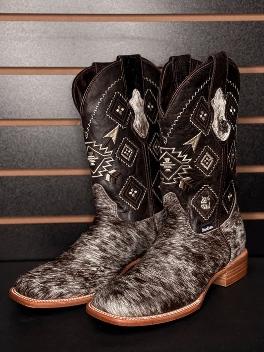 Men's Square Toe Cowhide Boot- Sz. 6