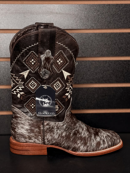 Men's Square Toe Cowhide Boot- Sz. 6