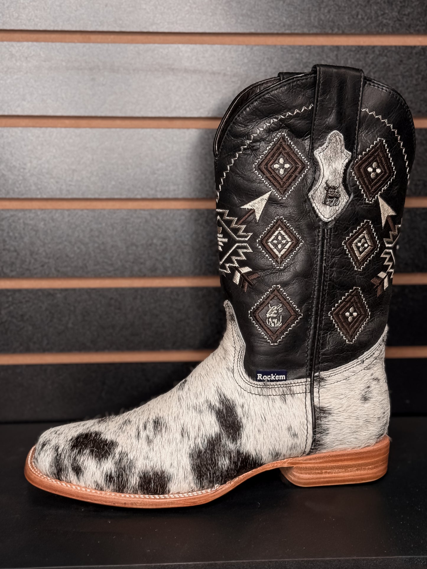 Men's Square Toe Cowhide Boot- Sz. 9.5