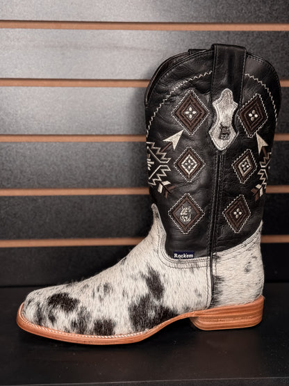 Men's Square Toe Cowhide Boot- Sz. 9.5