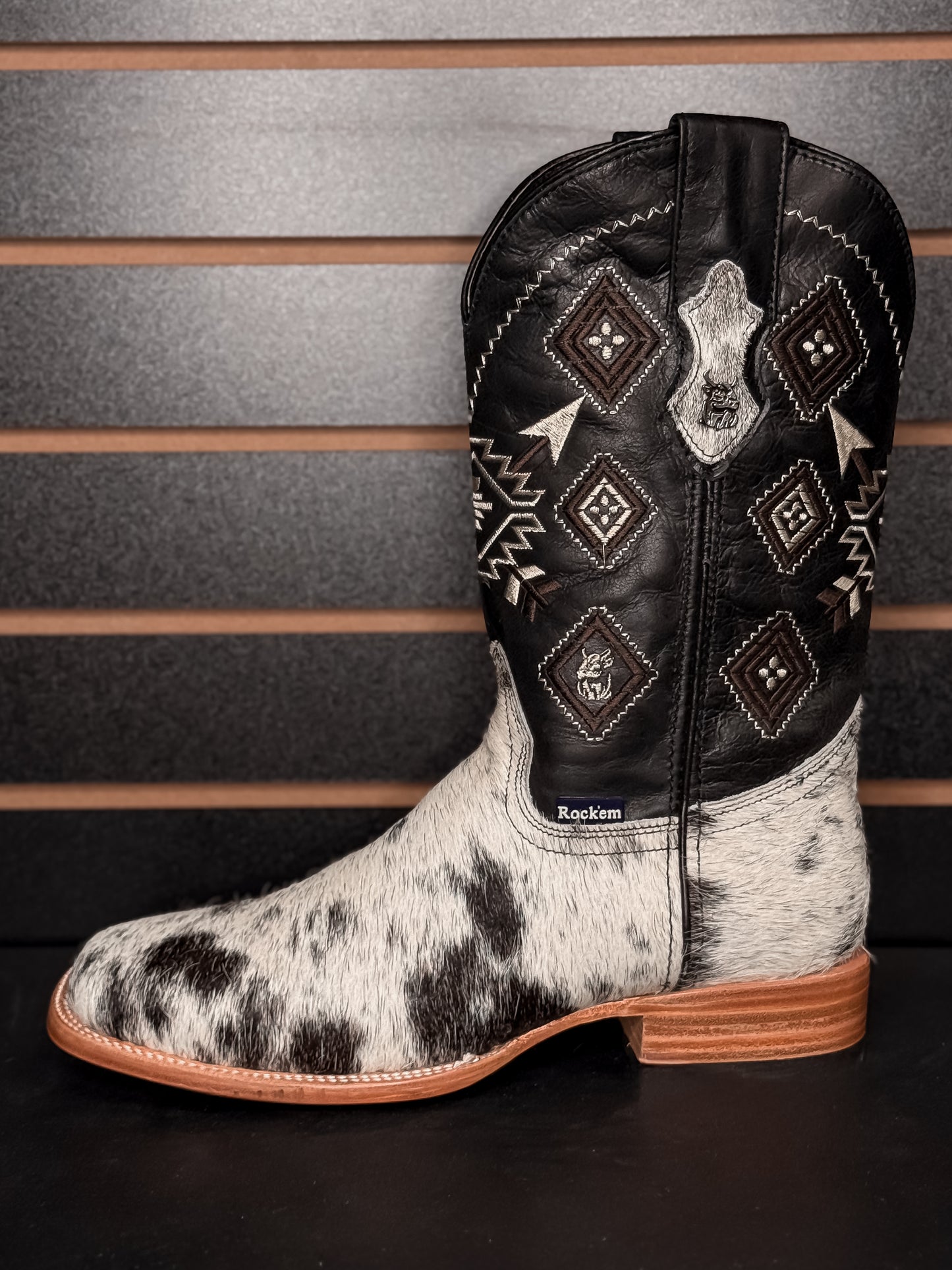 Men's Square Toe Cowhide Boot- Sz. 9.5