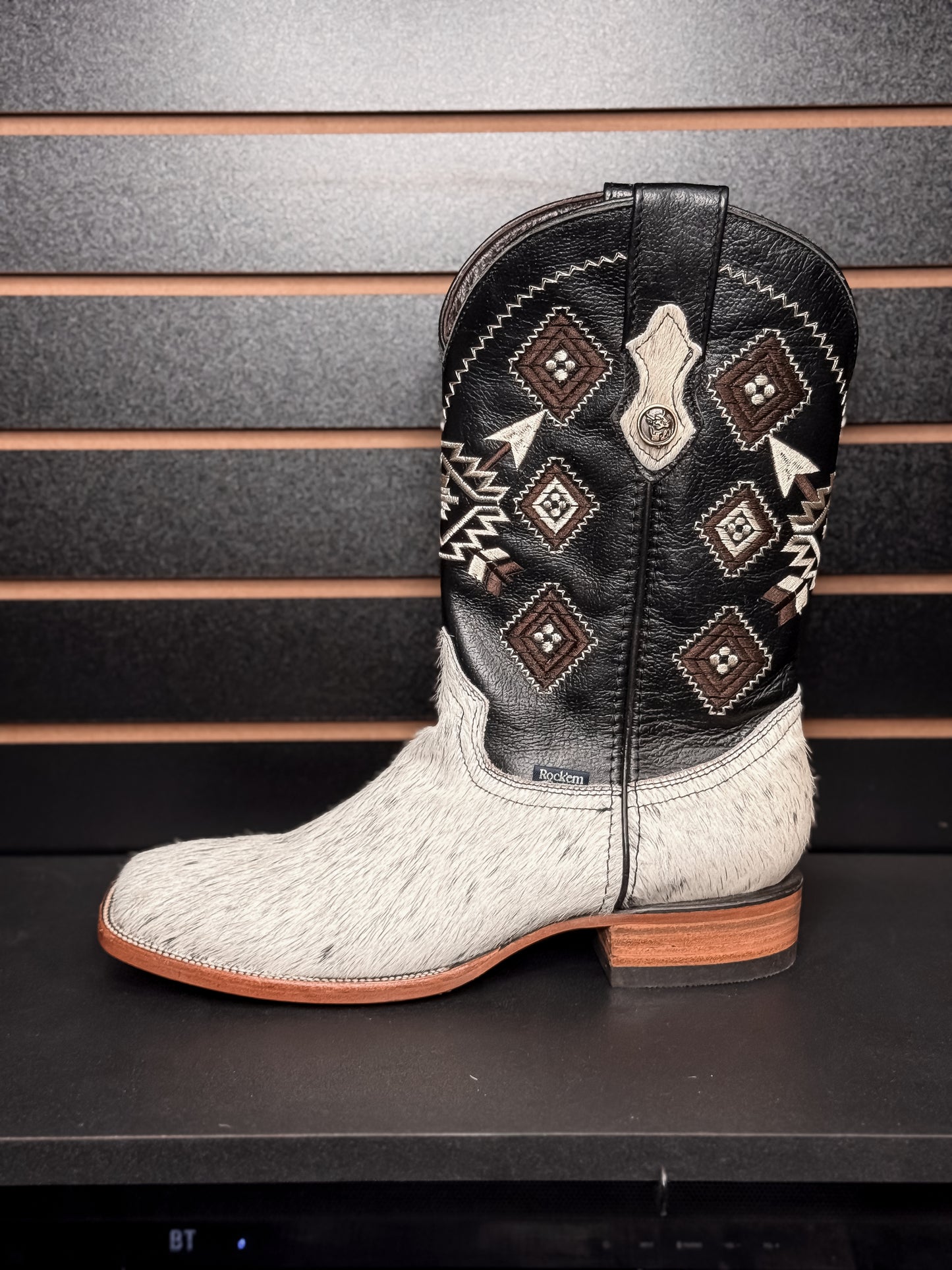 Men's Square Toe Cowhide Boot- Sz. 10.5