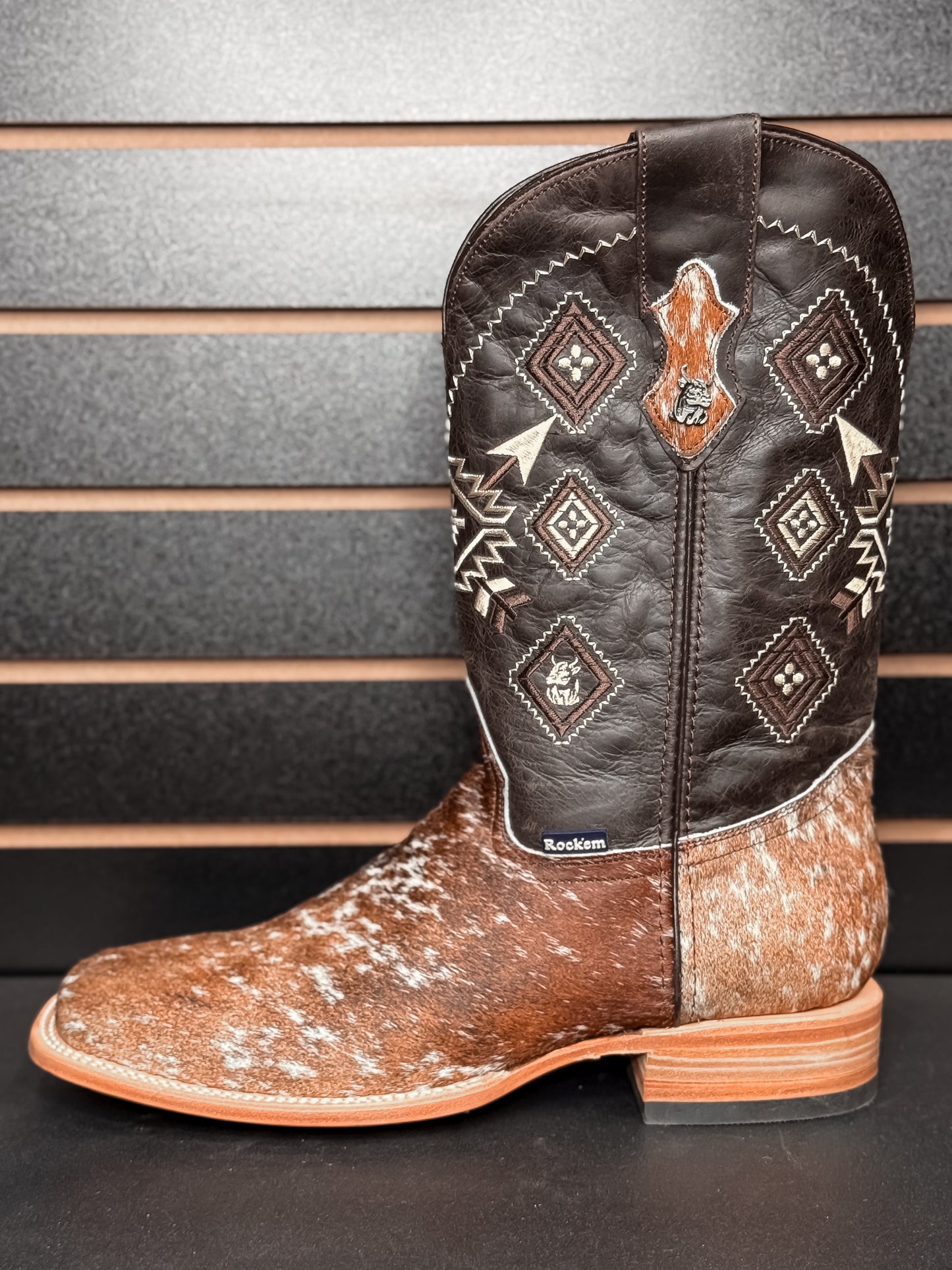 Men's Square Toe Cowhide Boot- Sz. 12