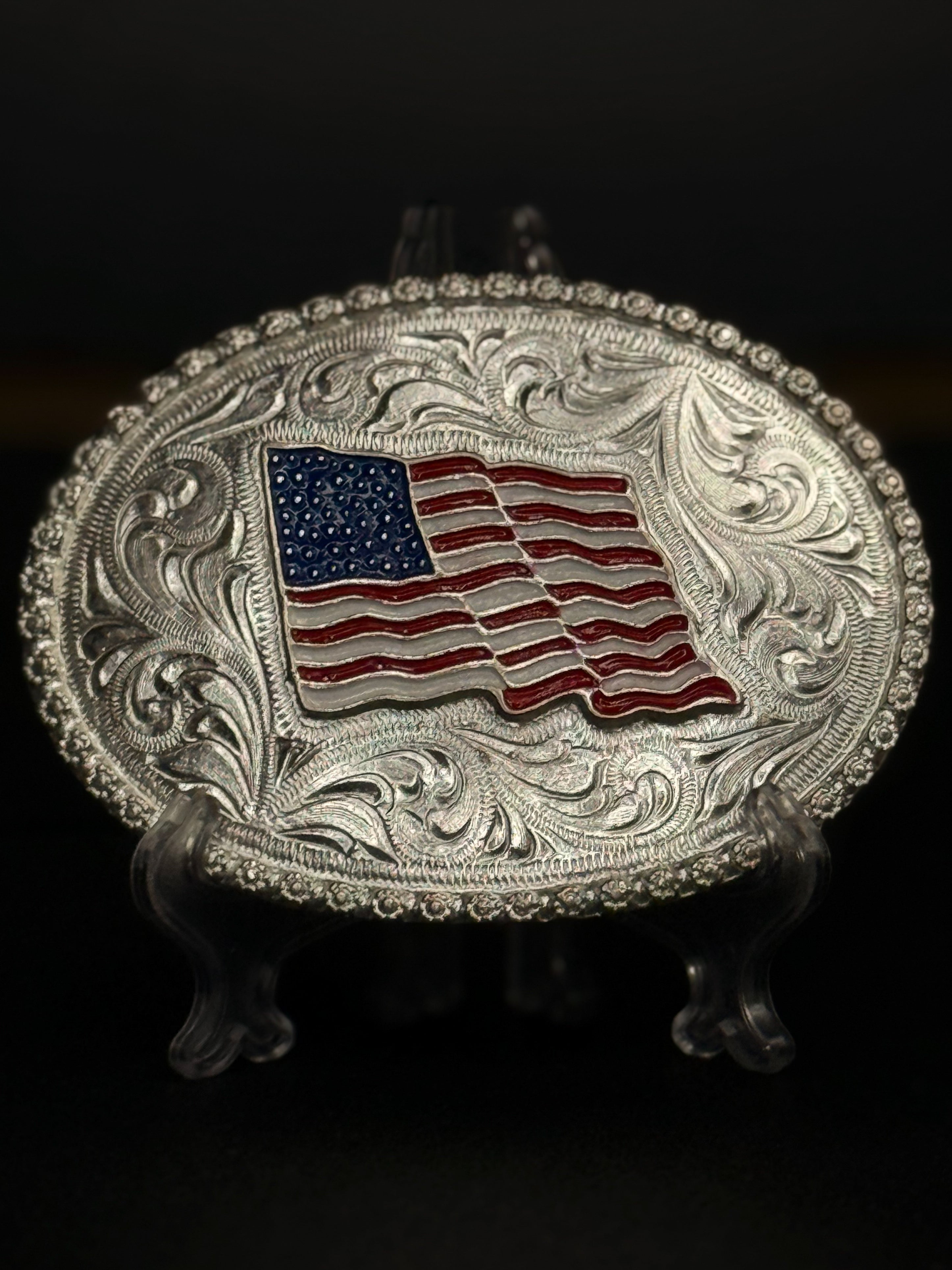 American Flag Belt Buckle