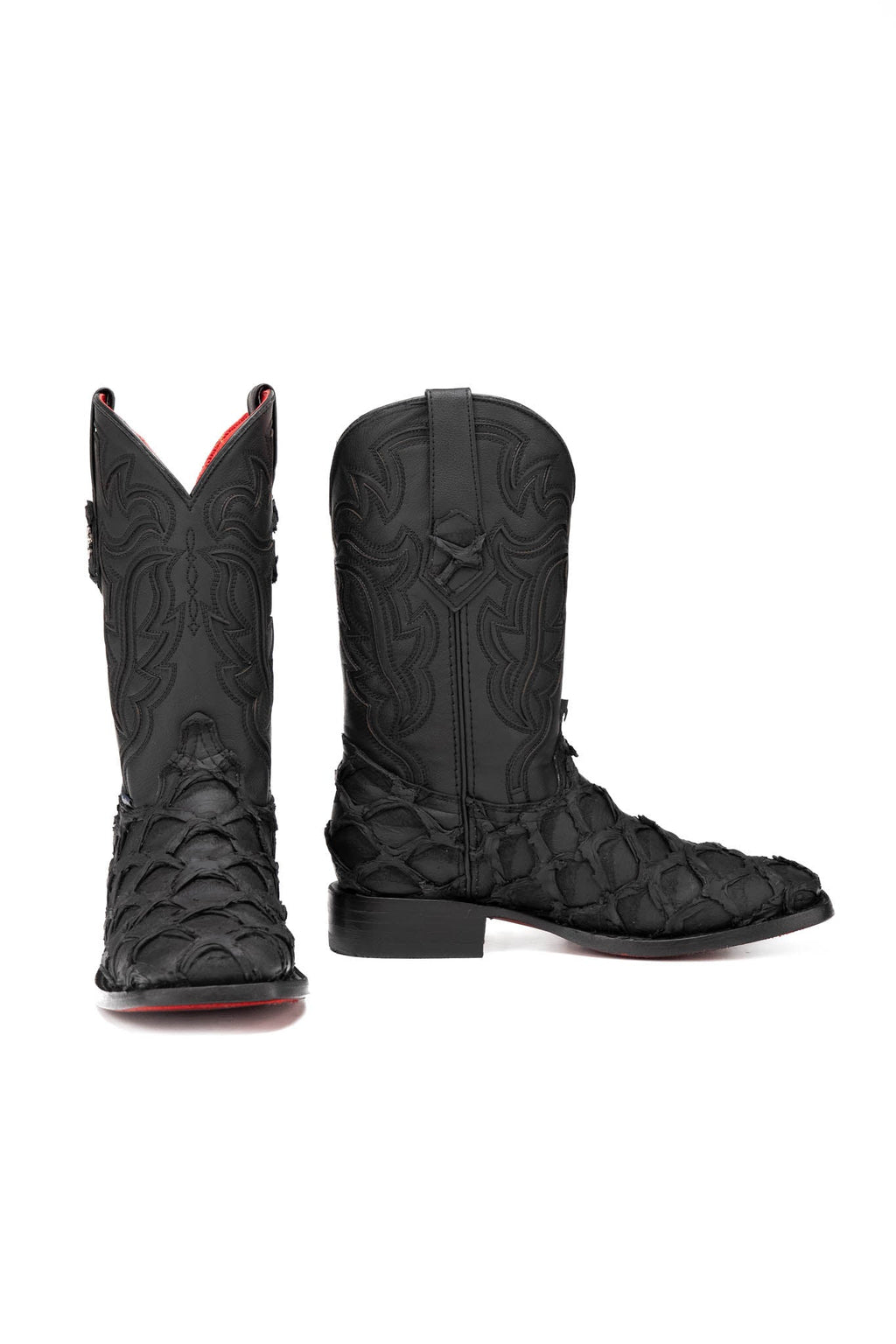 Red Bottom Outlaw | Pirarucu Fish Print Boot