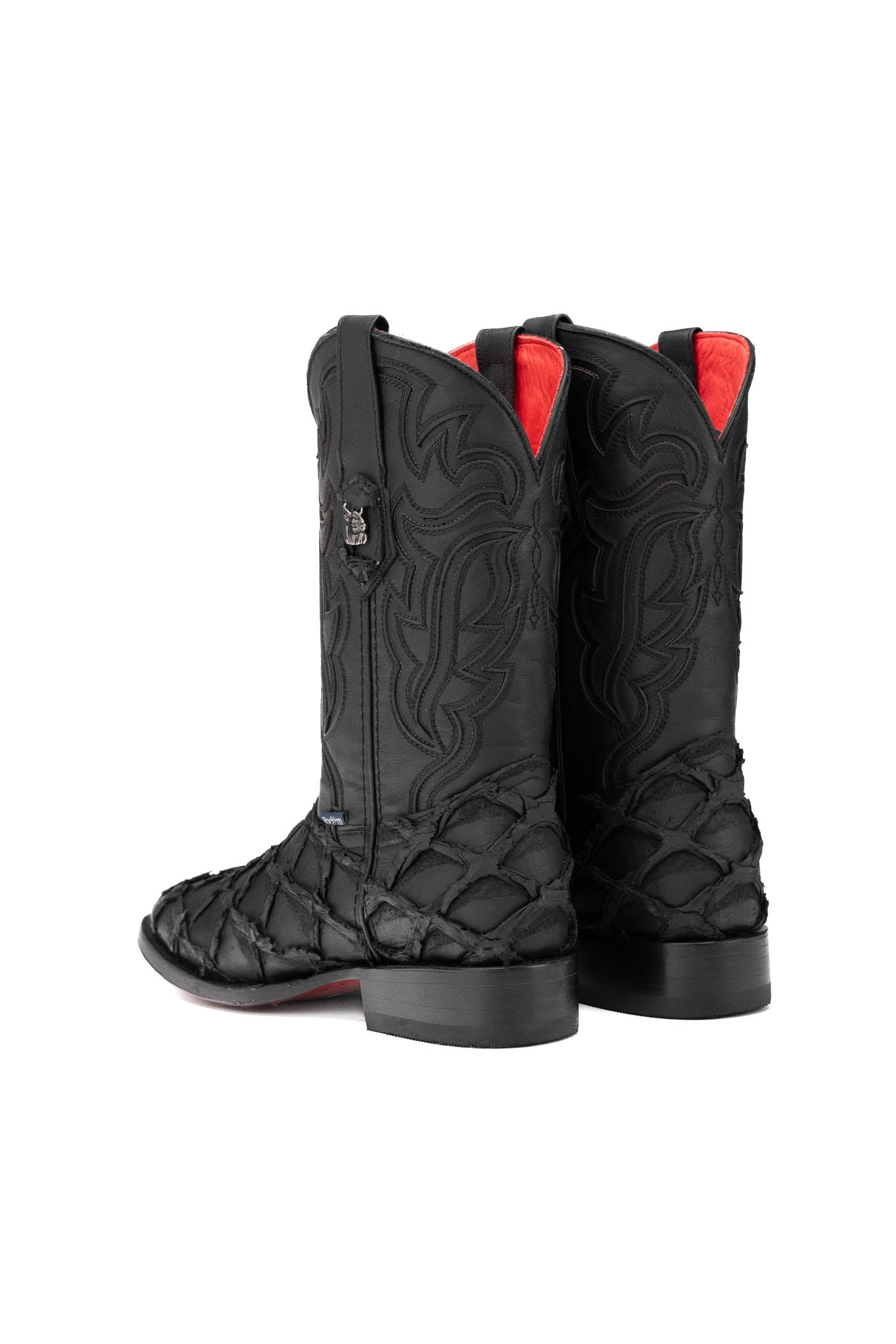 Red Bottom Outlaw | Pirarucu Fish Print Boot