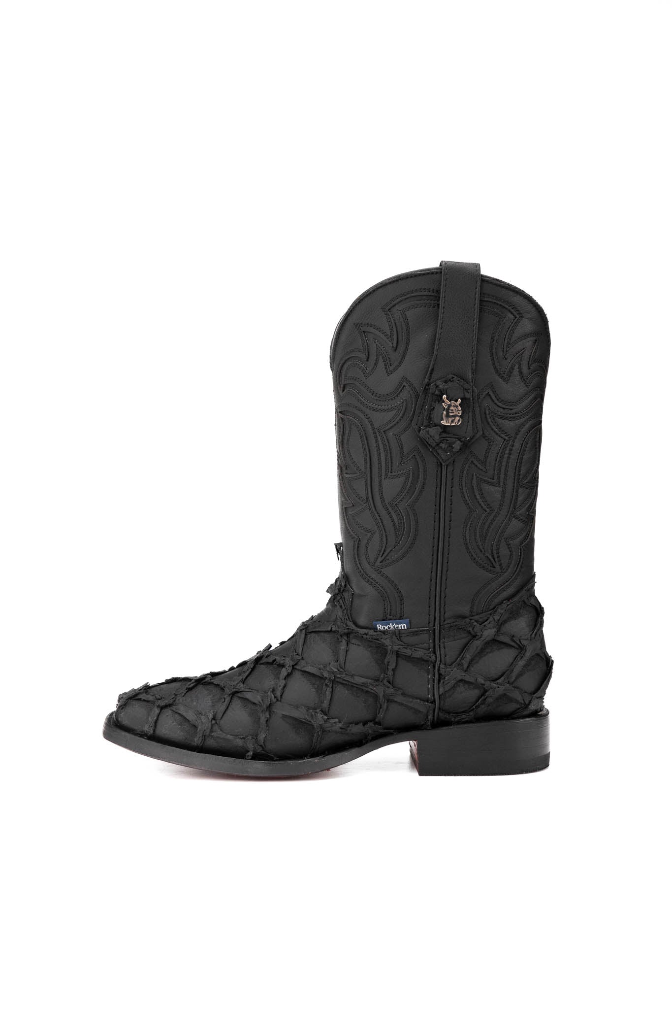 Red Bottom Outlaw | Pirarucu Fish Print Boot