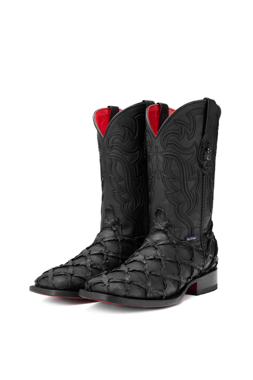 Red Bottom Outlaw | Pirarucu Fish Print Boot