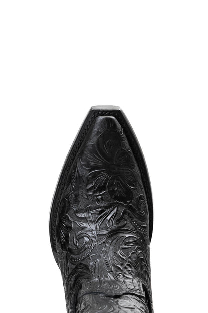 Milan Tooled Red Bottom | Wide Calf Snip Toe