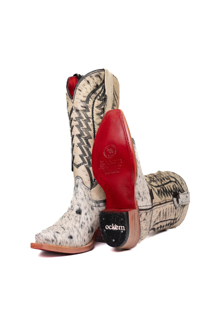Cowhide Red Bottom | Snip Toe