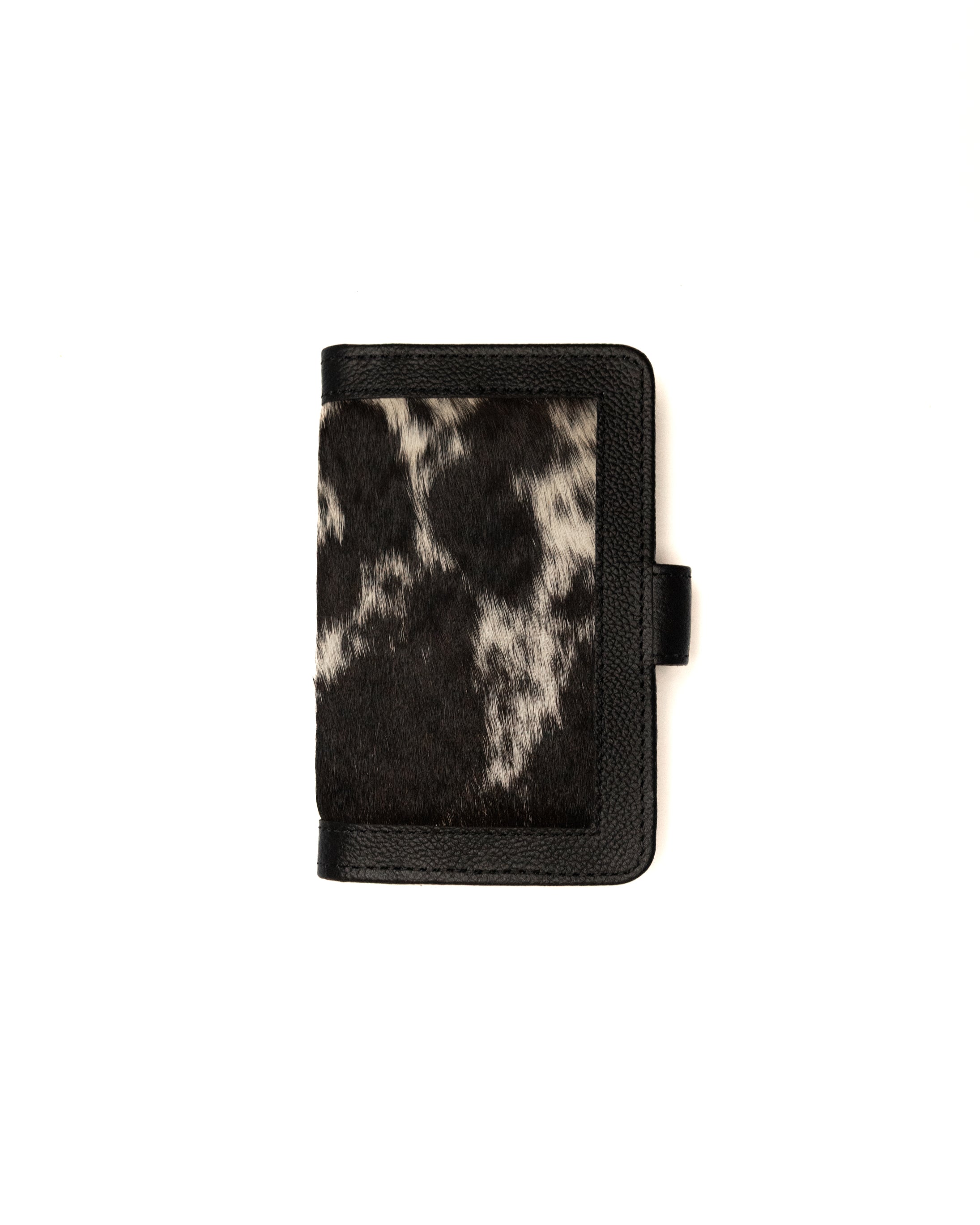 Unisex black cowhide wallet handcrafted by Third Coast, back view