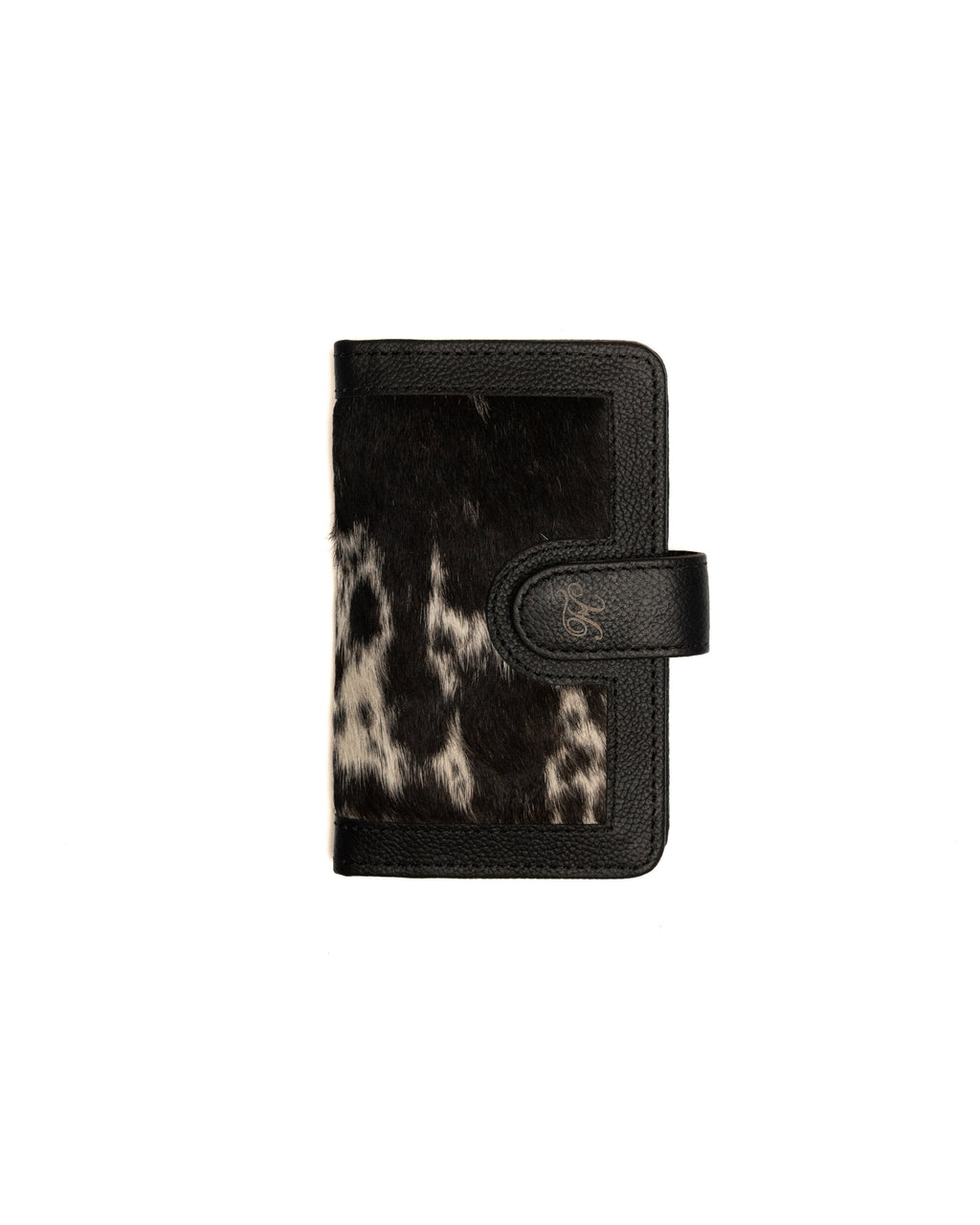 Unisex black cowhide wallet handcrafted by Third Coast, front view